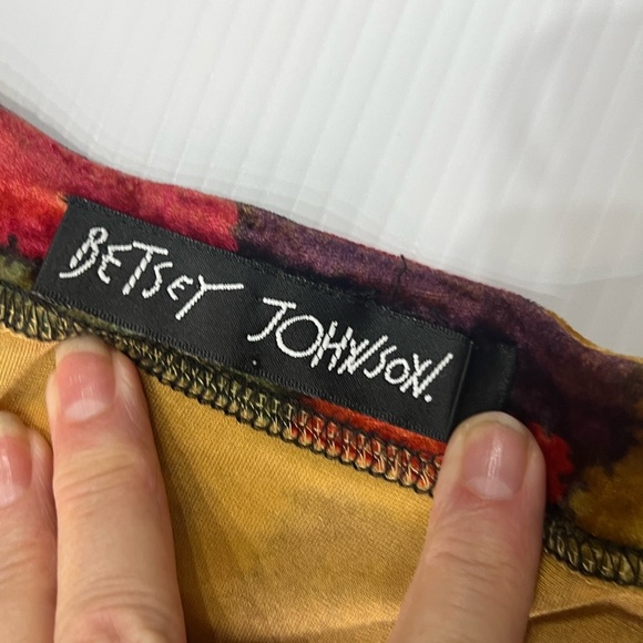 Betsey Johnson Multicolor Patchwork Long Sleeve Dress bodycon - Picture 11 of 14